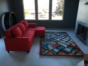 sofa and rug
